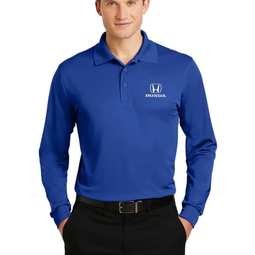 New Honda Polo Blue Long Sleeve SIZE XL LARGE